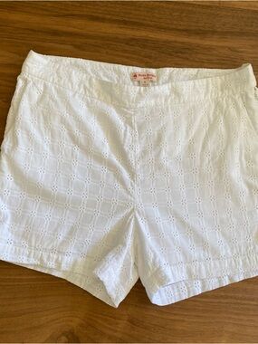 Brooks Brothers White Eyelet Bermuda Shorts